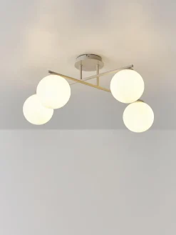 Lámpara de techo de vidrio opalino Atlanta