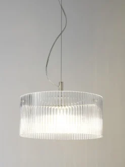 Lámpara de techo de vidrio acanalado Emmi