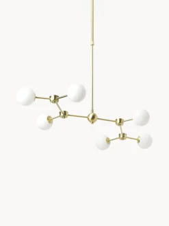 Lámpara de techo grande de vidrio opalino Aurelia