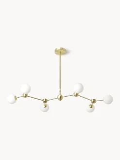 Lámpara de techo grande de vidrio opalino Aurelia