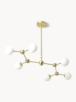Lámpara de techo grande de vidrio opalino Aurelia