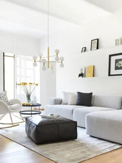 Lámpara de techo grande de vidrio opalino Grover