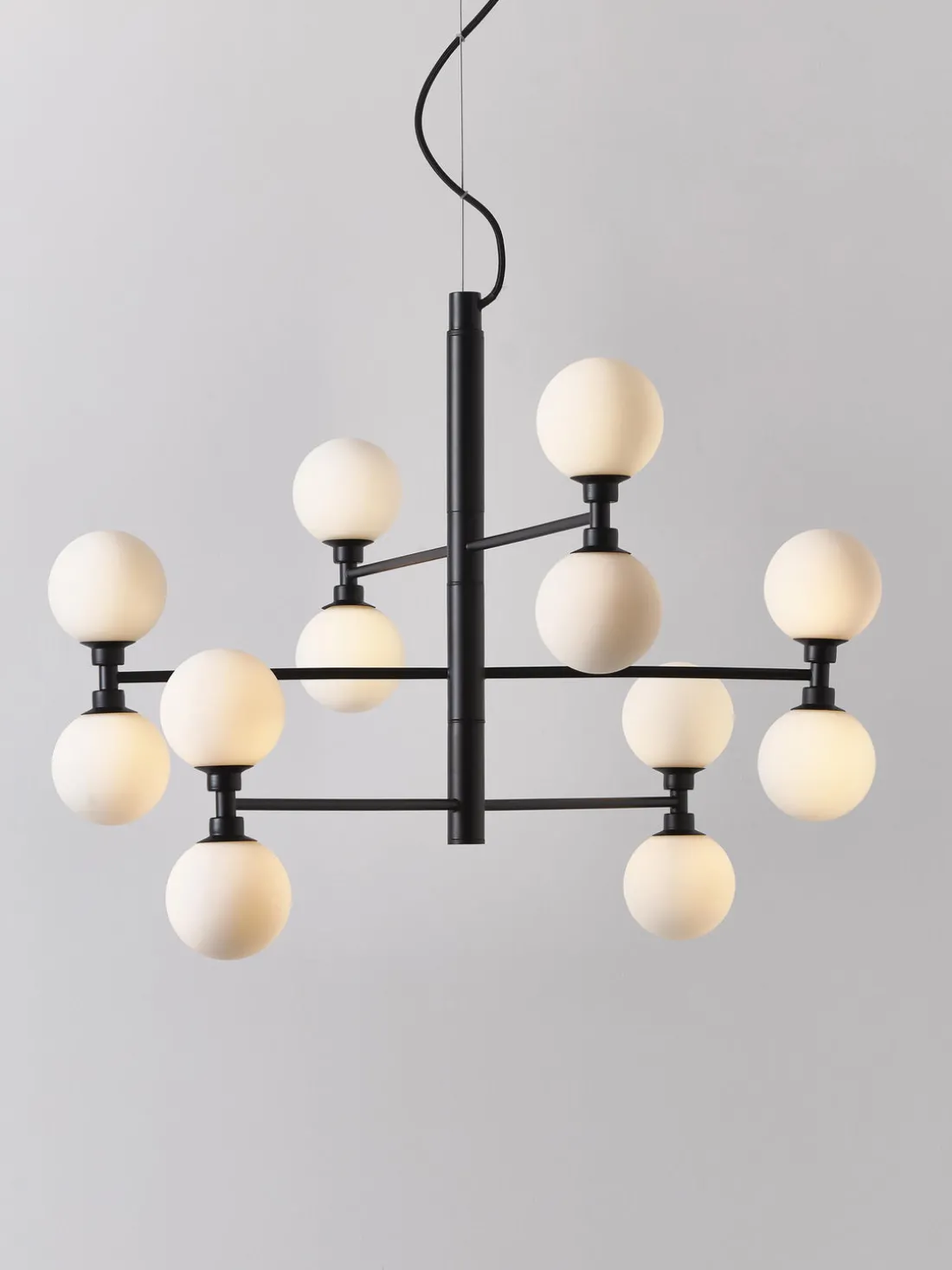 Lámpara de techo grande de vidrio opalino Grover