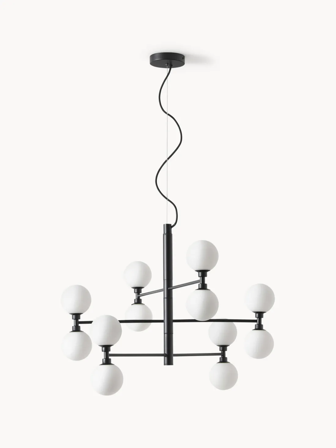 Lámpara de techo grande de vidrio opalino Grover