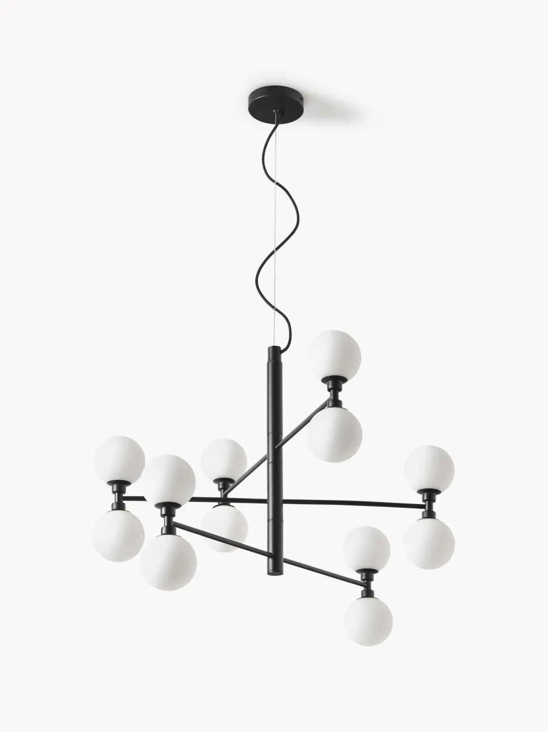 Lámpara de techo grande de vidrio opalino Grover