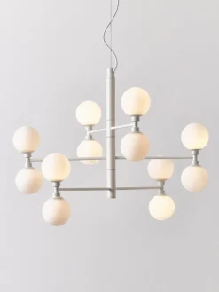 Lámpara de techo grande de vidrio opalino Grover