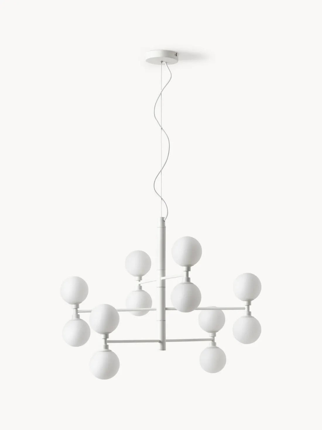 Lámpara de techo grande de vidrio opalino Grover