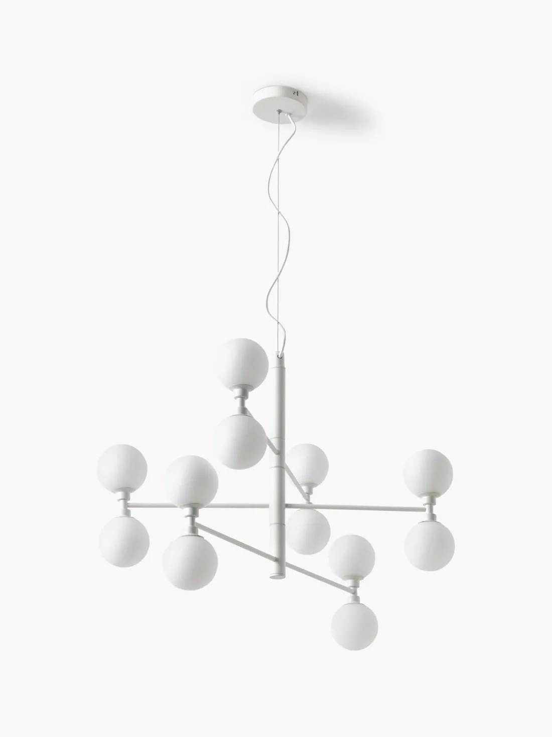 Lámpara de techo grande de vidrio opalino Grover