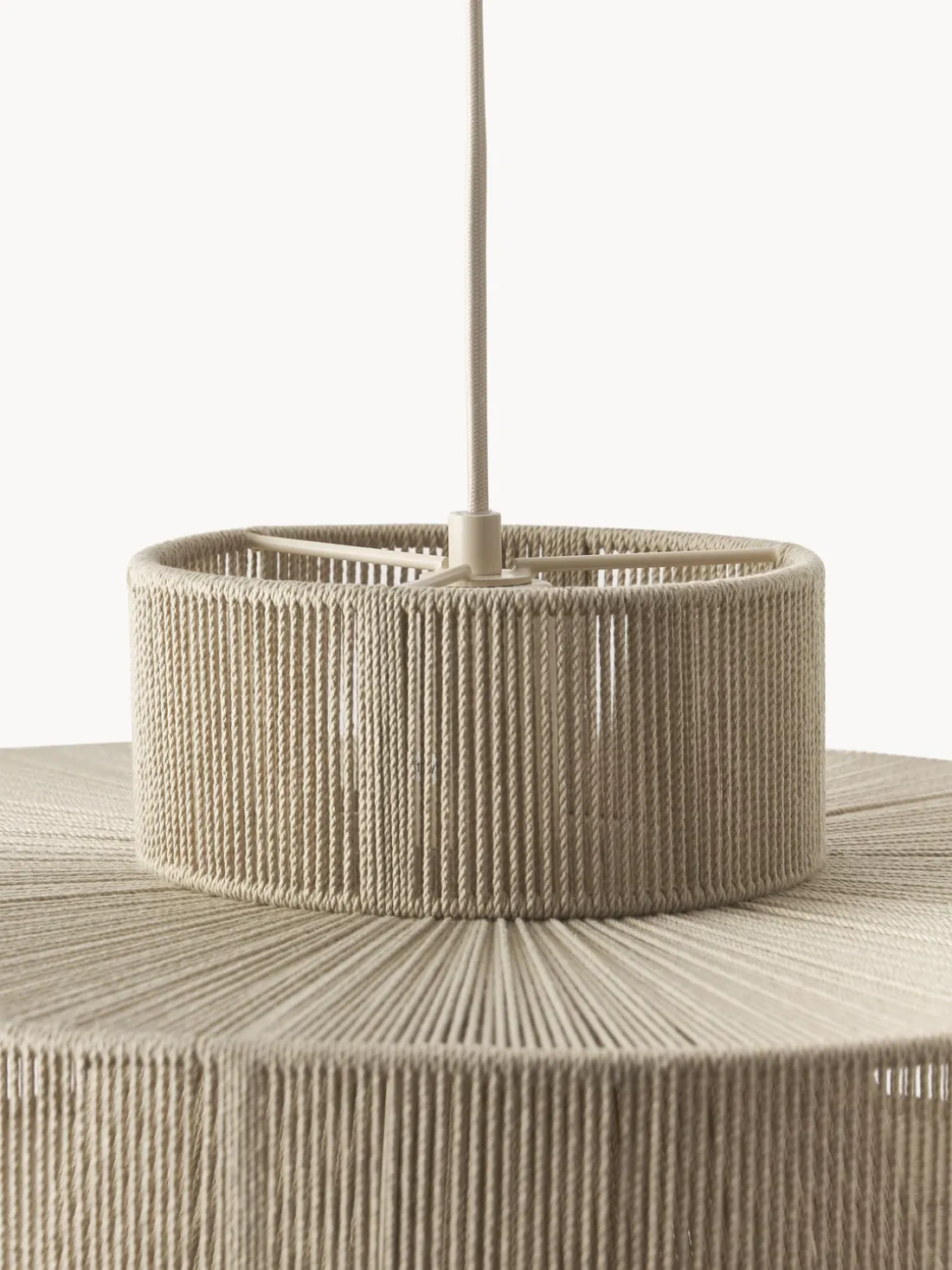 Lámpara de techo grande de lino Lace