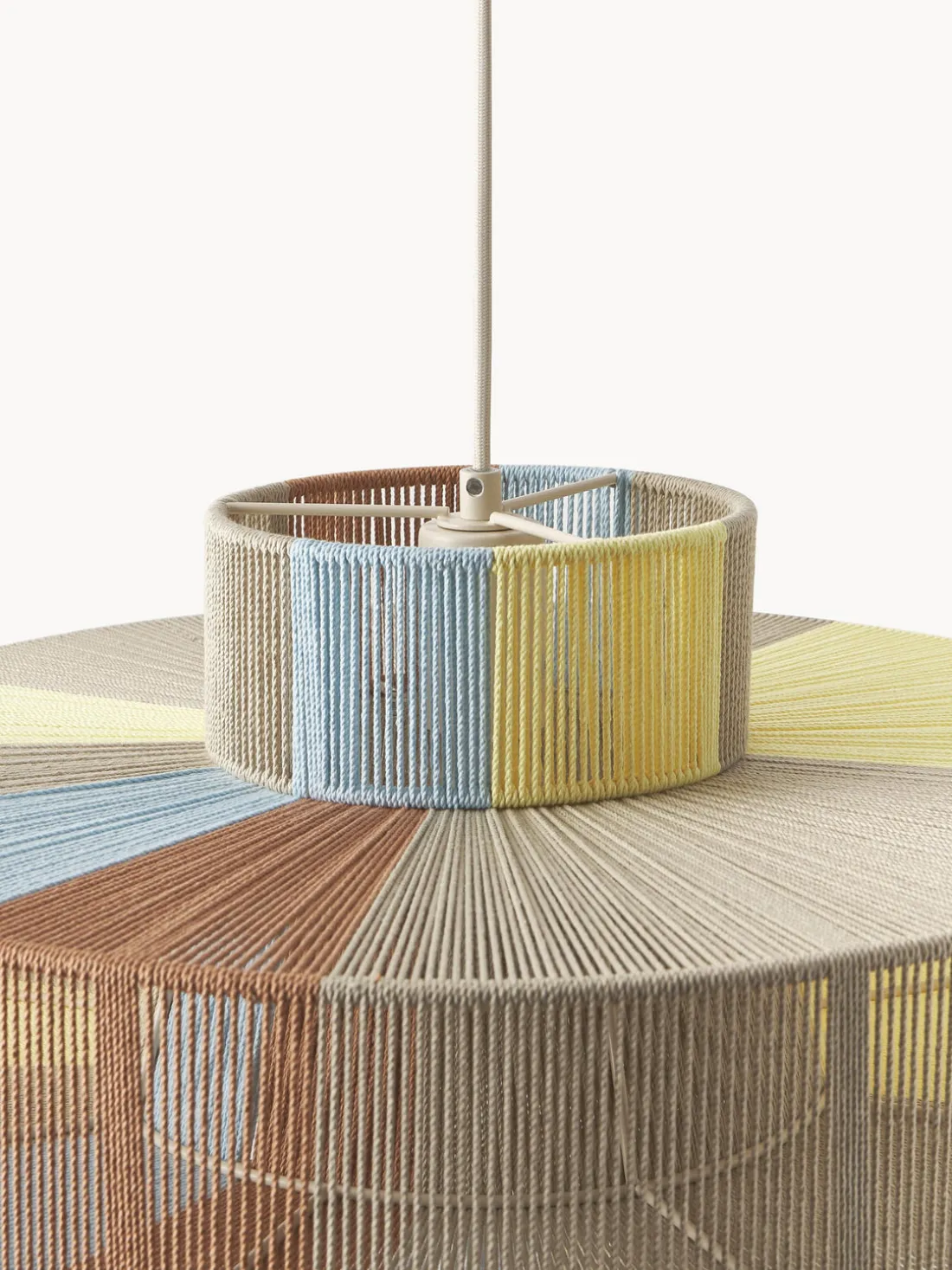 Lámpara de techo grande de lino Lace