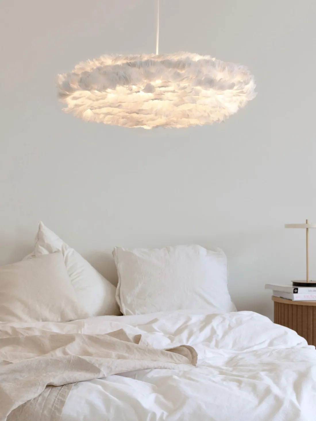 Lámpara de techo grande de plumas Eos Esther, tamaños diferentes