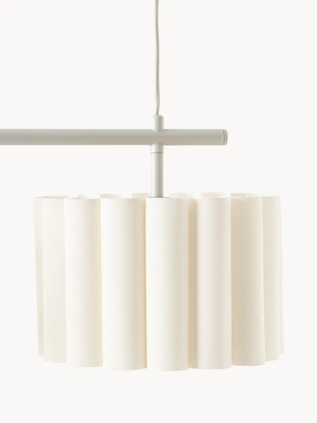 Lámpara de techo grande de lino Lucina