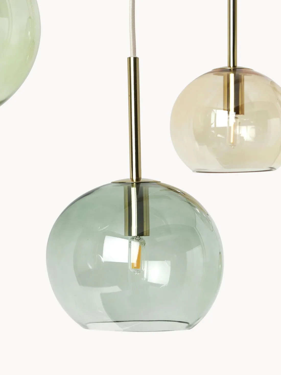 Lámpara de techo grande esferas de vidrio Raquel