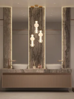 Lámpara de techo LED pequeña soplada Collar