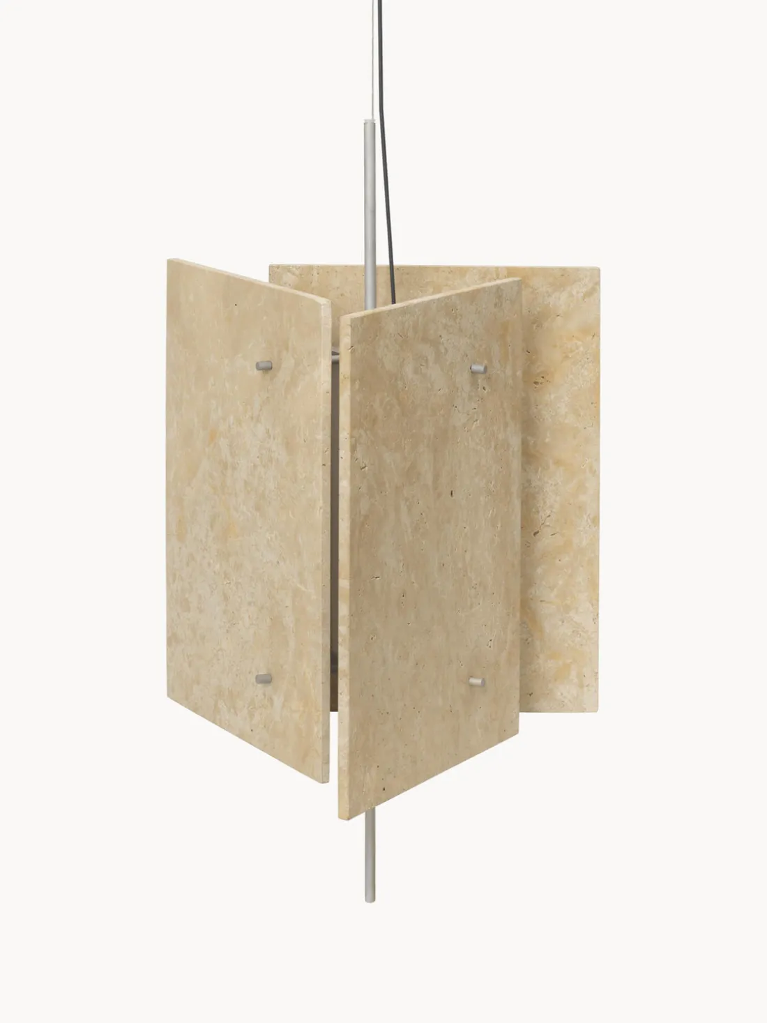 Lámpara de techo LED regulable de travertino Oeste