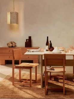 Lámpara de techo LED regulable de travertino Oeste