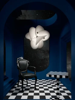 Lámpara de techo LED regulable Serpentine Light