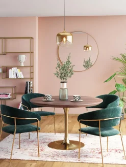 Lámpara de techo pequeña de vidrio Golden Goblet