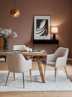 Lámpara de techo pequeña de vidrio Golden Goblet