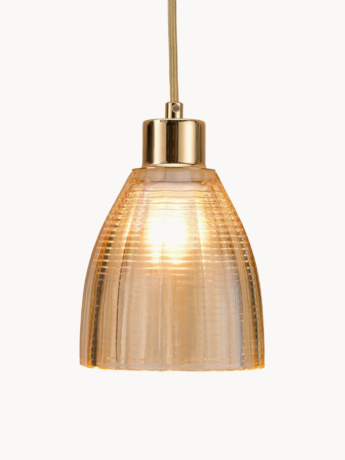 Lámpara de techo pequeña de vidrio Gleaming Gold