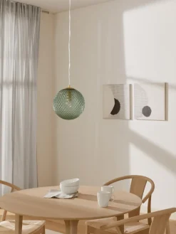 Lámpara de techo pequeña de vidrio Lorna