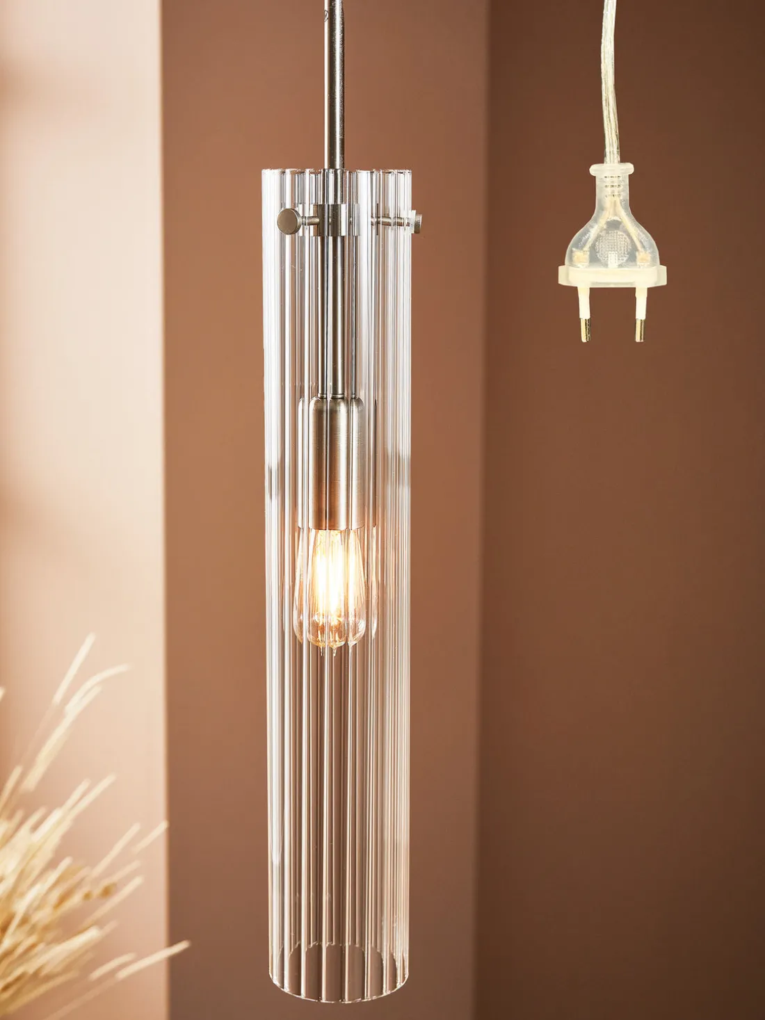 Lámpara de techo pequeña de vidrio Tubo