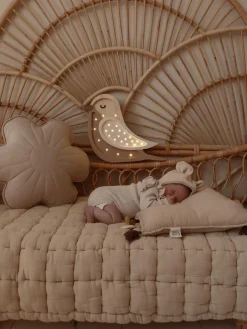 Lámpara infantil LED artesanal regulable Bird, con función de temporizador