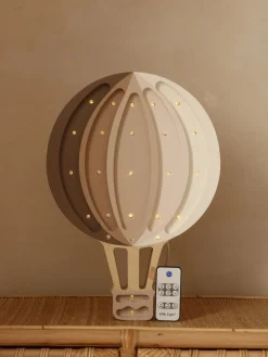 Lámpara infantil LED artesanal regulable Hot Air Baloon, con función de temporizador y control remoto