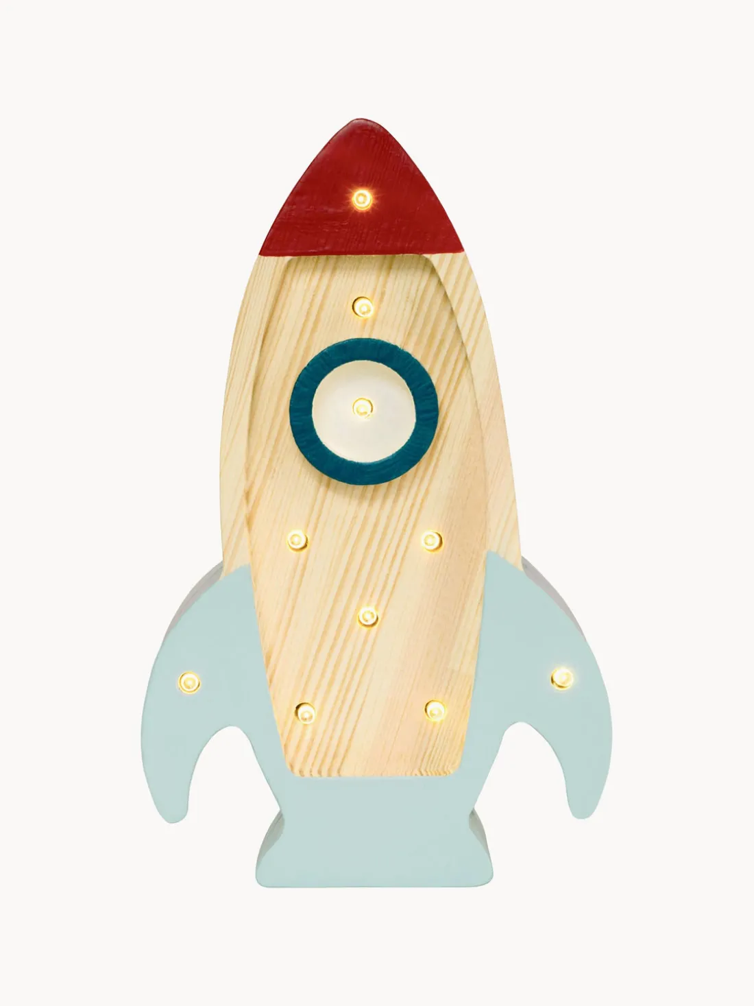 Lámpara infantil LED artesanal regulable Rocket Mini, con función de temporizador y control a mando