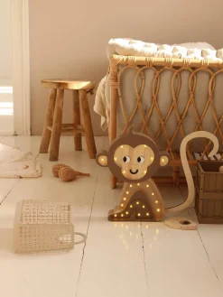 Lámpara infantil LED artesanal regulable con función de temporizador y control a mando Monkey