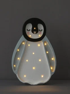 Lámpara infantil LED artesanal regulable Baby Penguin, con función de temporizador