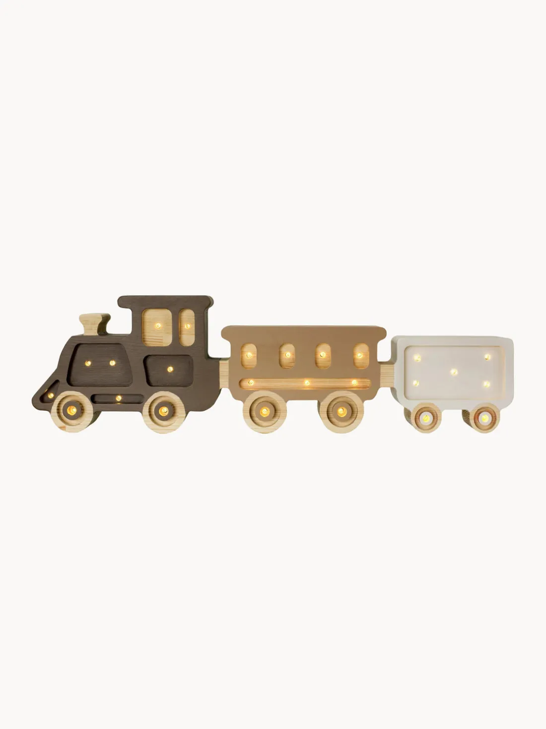 Lámpara infantil LED artesanal regulable Train, con función de temporizador y control remoto