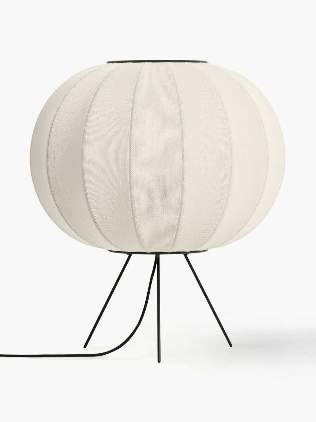 Lámpara pequeña de pie trípode de fibra sintética Knit-Wit