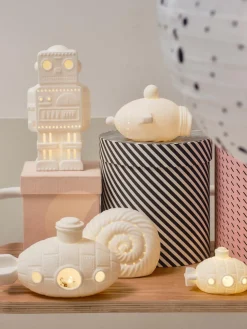 Lámparas infantiles LED Ships, 2 uds., a pilas