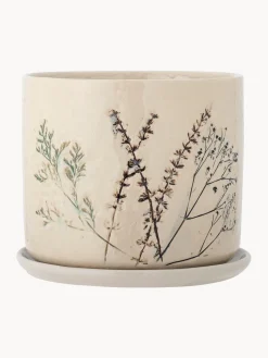 Macetero artesanal con platito Bea