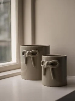 Macetero de cerámica Bow, 14 cm