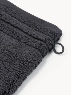 Manoplas de baño con borde a rayas Luxe, 2 uds.