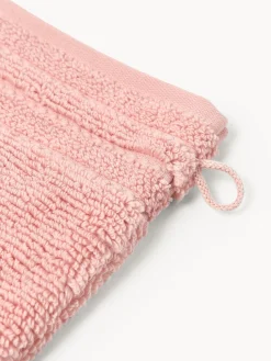 Manoplas de baño con borde a rayas Luxe, 2 uds.