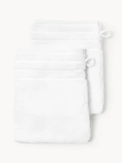 Manoplas de baño con borde a rayas Luxe, 2 uds.