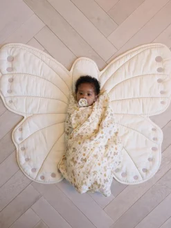 Manta de juegos infantil de algodón ecológico Butterfly