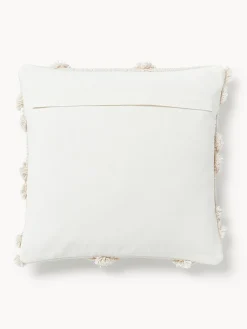 Manta de lana de punto grueso artesanal con flecos Belen