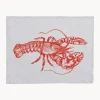 Mantel individual de lino artesanal Lobster
