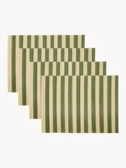 Manteles individuales artesanales Rayas, 4 uds.