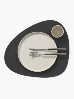 Manteles individuales asimétricos de cuero Curve, 4 uds.