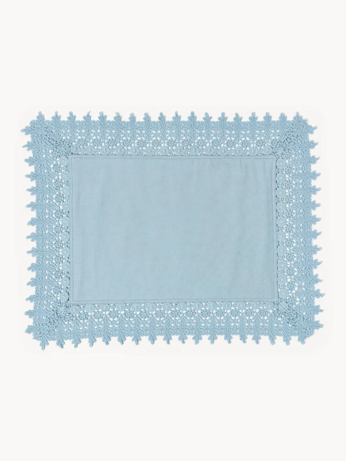 Manteles individuales con ribete de encaje Flavia, 2 uds.