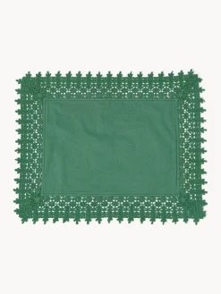 Manteles individuales con ribete de encaje Flavia, 2 uds.