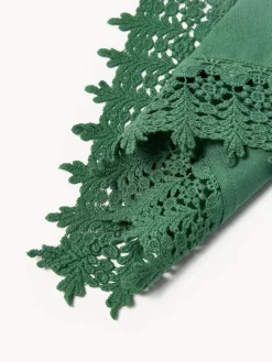 Manteles individuales con ribete de encaje Flavia, 2 uds.