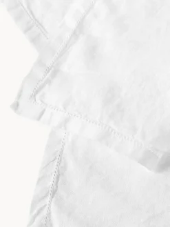 Manteles individuales de lino con vainica Larissa, 2 uds.