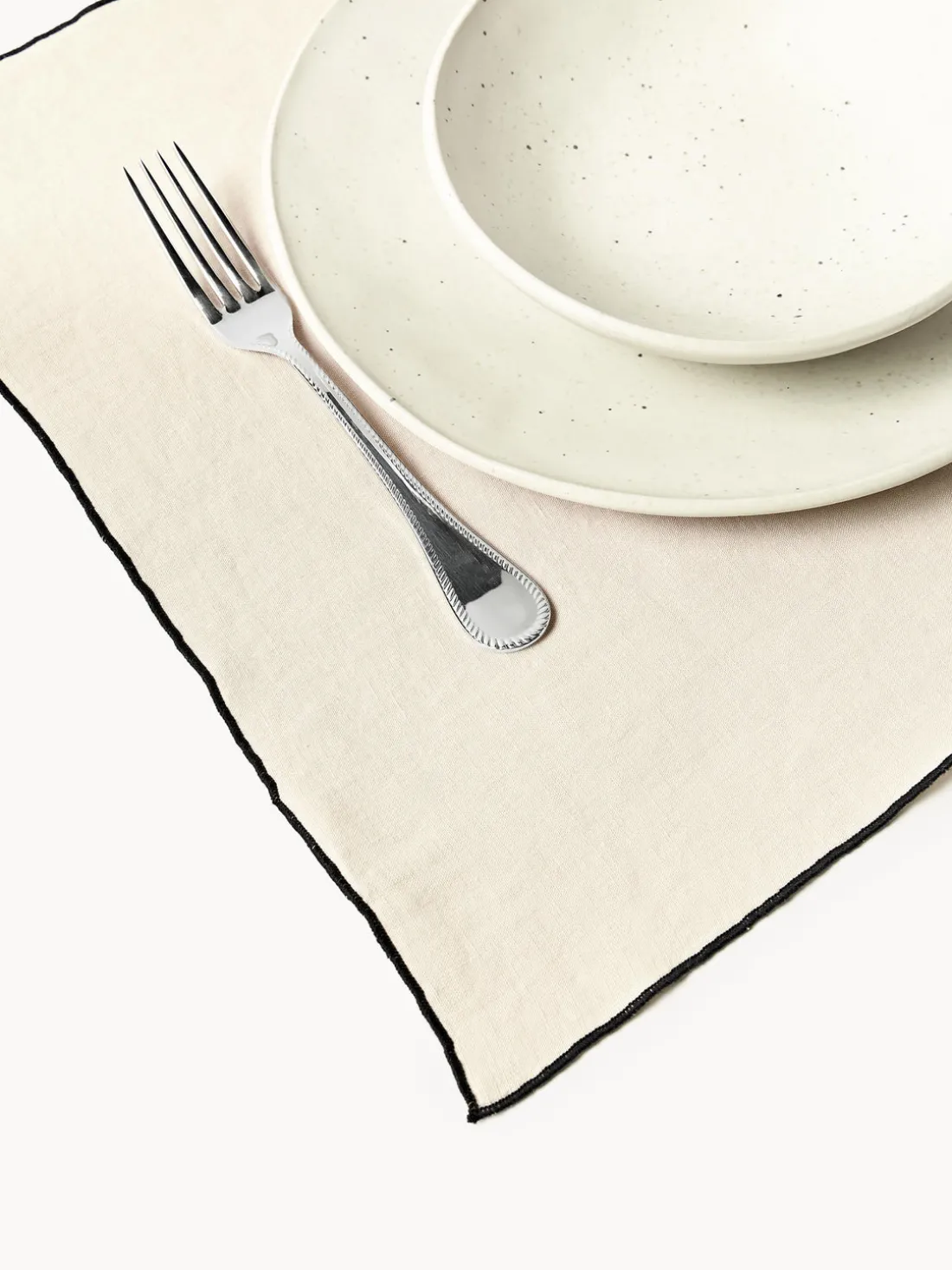 Manteles individuales de lino con bordado Cosmo, 4 uds.