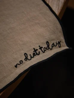 Manteles individuales de lino con bordado Cosmo, 4 uds.